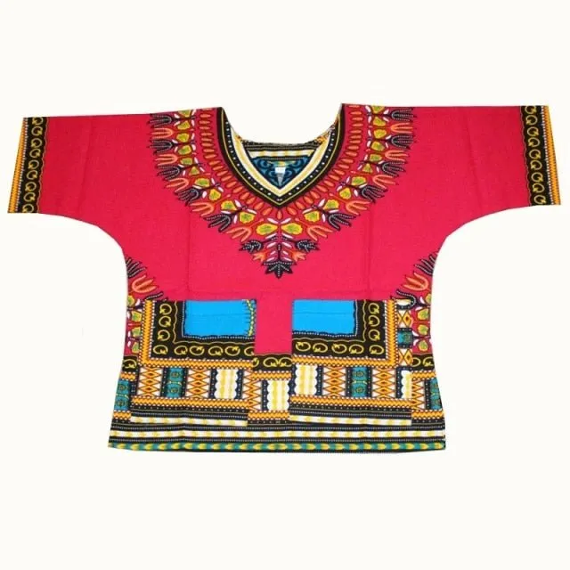 Unisex Stylish and Comfortable Dashiki Dress - Traditional African Clothing for Children in Soft Cotton Fabric