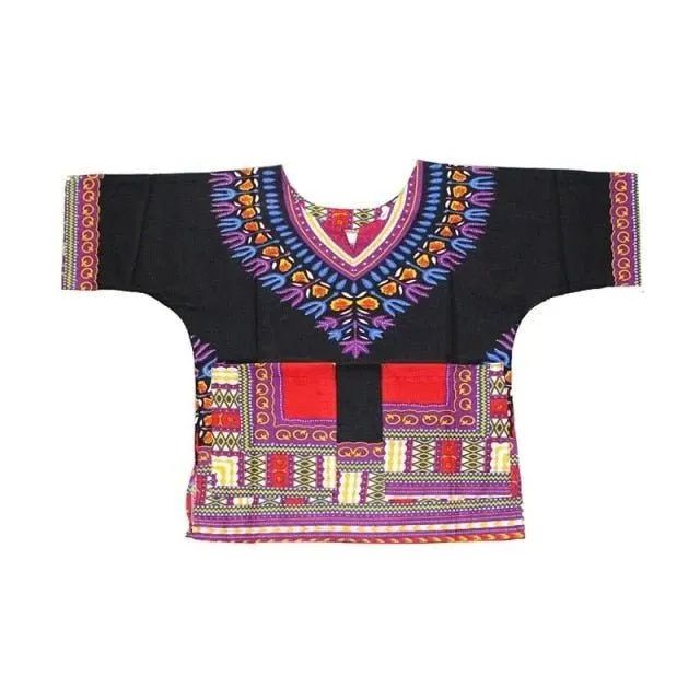 Unisex Stylish and Comfortable Dashiki Dress - Traditional African Clothing for Children in Soft Cotton Fabric