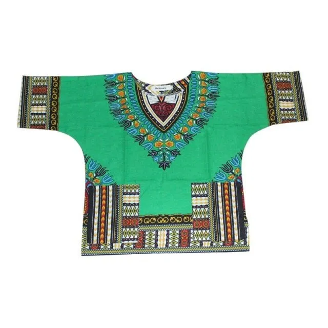 Unisex Stylish and Comfortable Dashiki Dress - Traditional African Clothing for Children in Soft Cotton Fabric