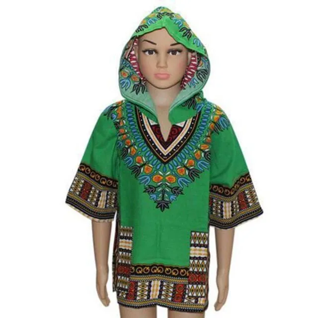 Unisex Stylish and Comfortable Dashiki Dress - Traditional African Clothing for Children in Soft Cotton Fabric