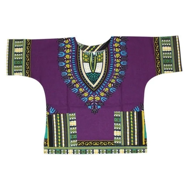 Unisex Stylish and Comfortable Dashiki Dress - Traditional African Clothing for Children in Soft Cotton Fabric