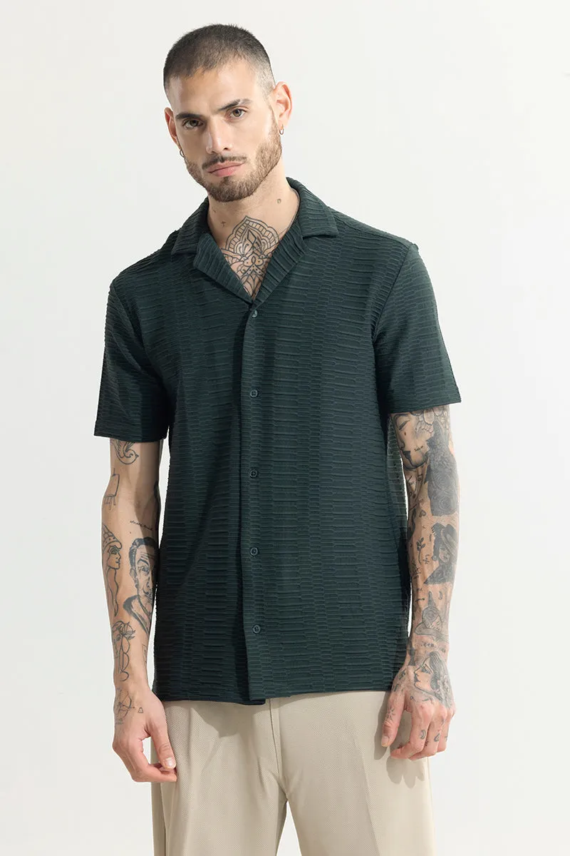 Varying Lines Green Shirt