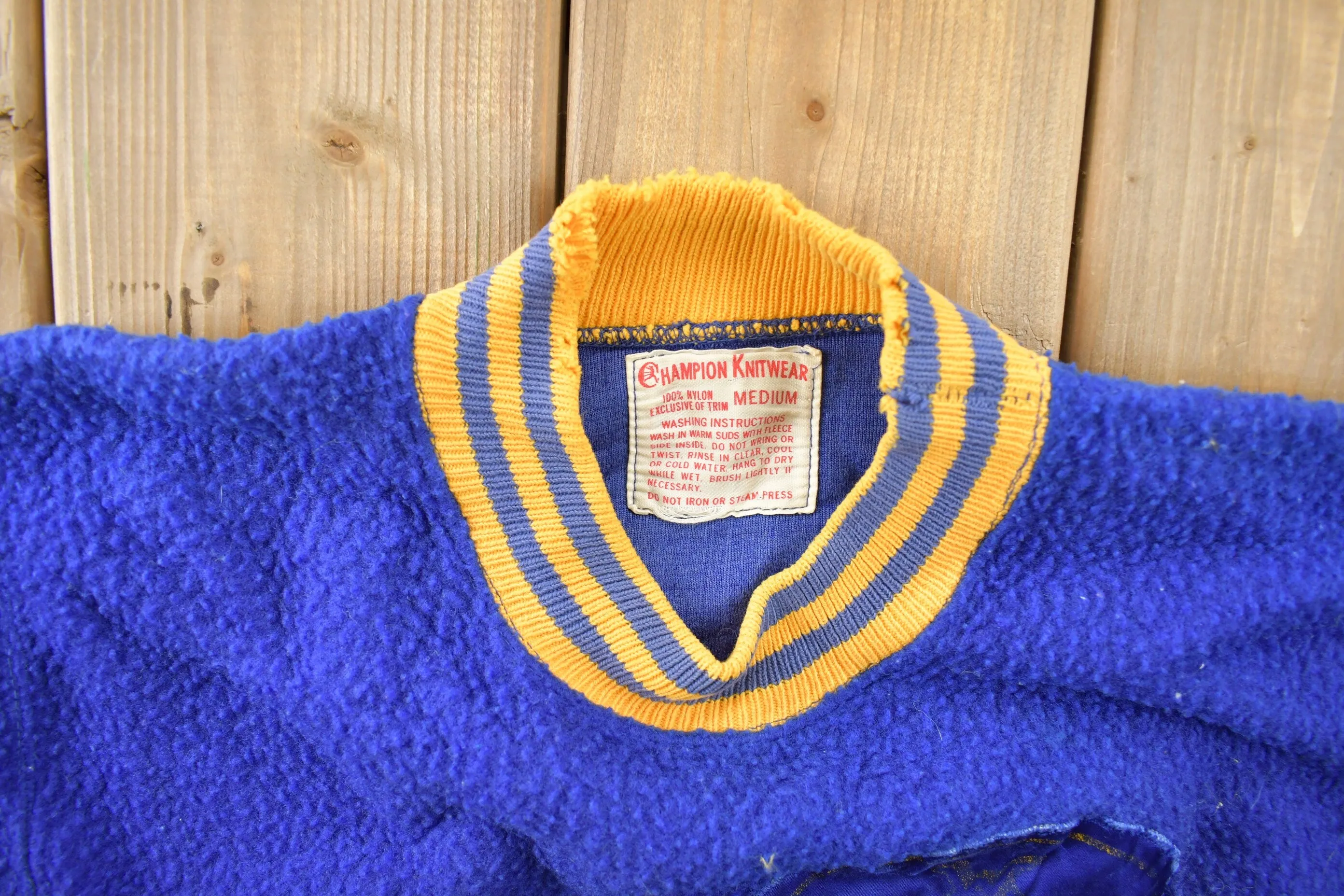 Vintage 1950s Champion Fleece Mock Neck Sweatshirt / Vintage Champion / True Vintage / Made In USA / Vintage Sportswear / Champion Knitwear