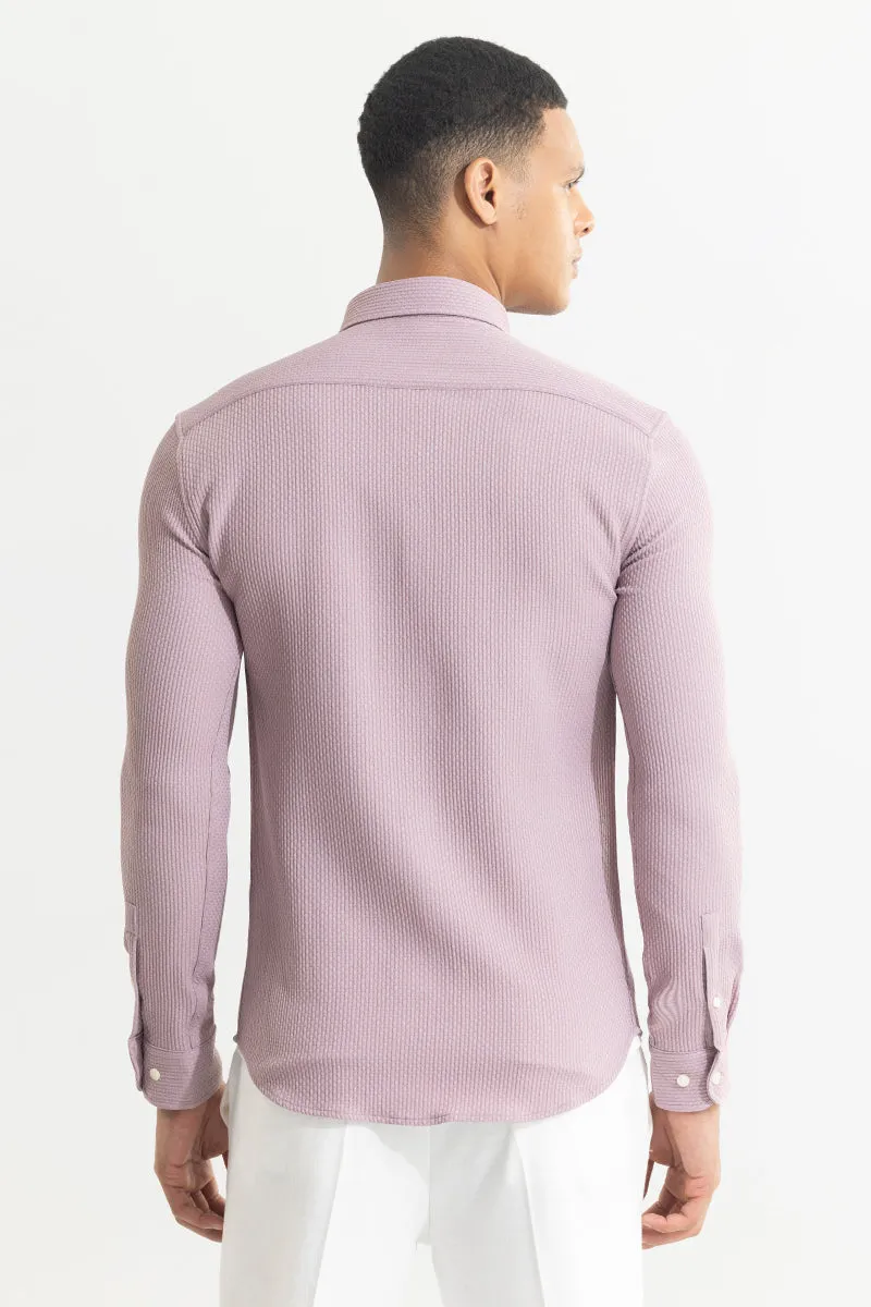 Waffle Grid Purple Shirt