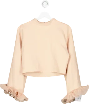 ZARA Pink Ruffle Sleeve Blouse UK M